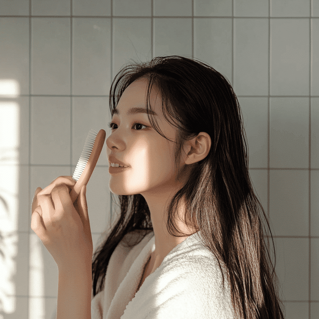 Maxdm 35611 korean woman brushing her hair in daily life st 5912997b 4f15 4763 93c9 5d53ace8e552 1 min